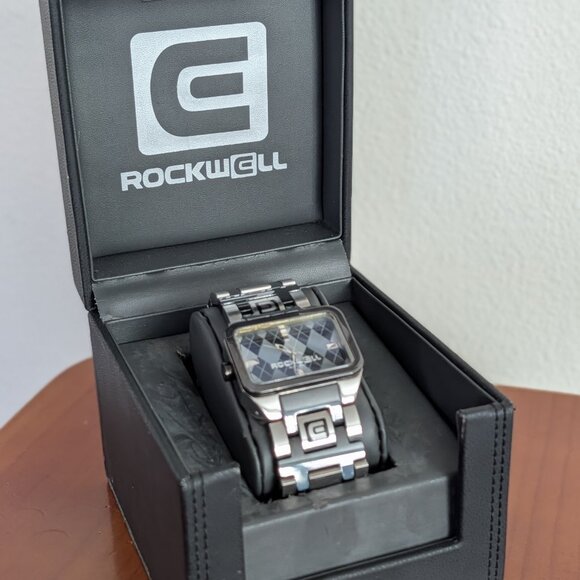 50mm Silver Men Rockwell Dual Time, Grey/Silver